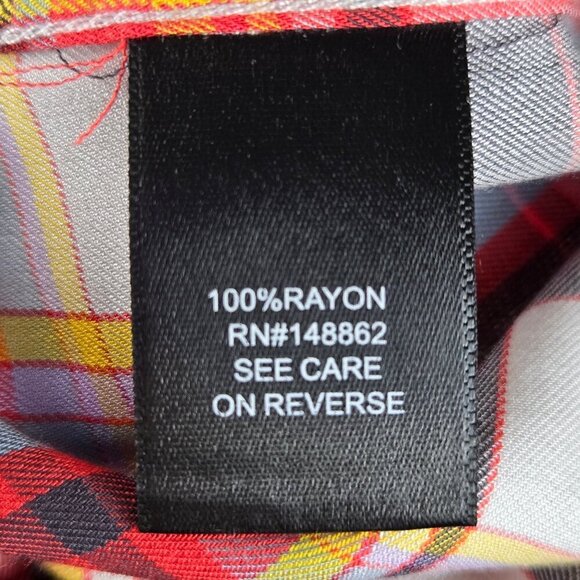 Torrid Size 4 (US 26) Multicolor Plaid Tunic Top Button Down Front Long Sleeves - Picture 11 of 13